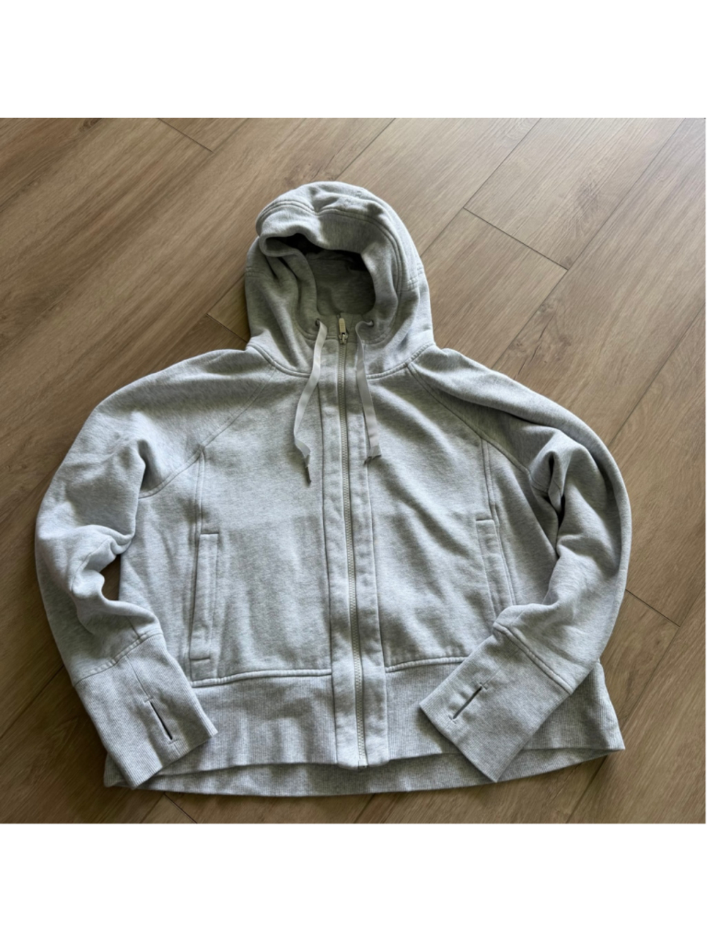 Lululemon Back To It Hoodie Heathered Vapor sz 8
